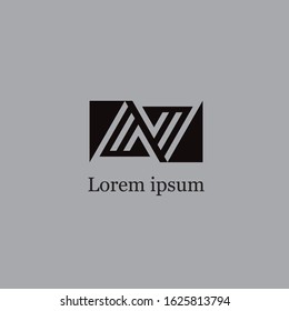 Letter N logo design template abstract vector logo