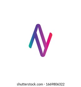 Vector de plantilla de diseño de logotipo de letra N