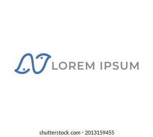 letter n logo design template, studio logo design