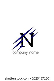 Letter N logo design template. Vector