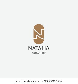 Letter N logo design template. Suitable for initial name and business card.