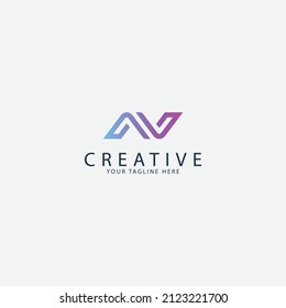 Letter N logo design template vector elements.