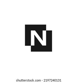 Elemento de plantilla de diseño de logotipo de carta N