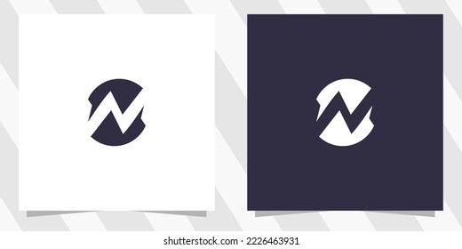 letter n logo design template