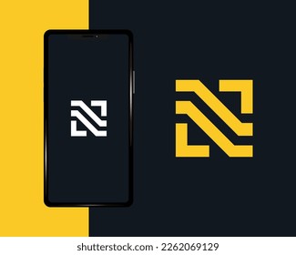 letter N logo design template. Linear minimal stylish emblem. Luxury elegant vector element. Premium business logotype