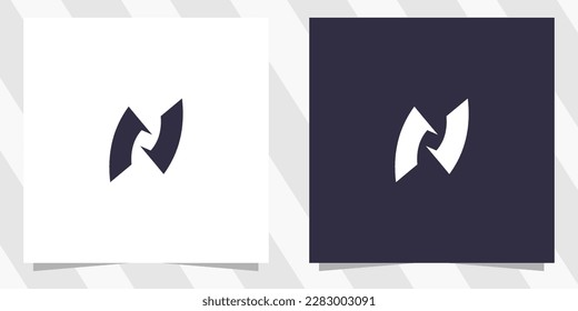 plantilla de diseño de logotipo de letra n