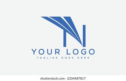 Letter N logo design template vector illustration.