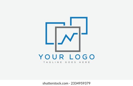 Ilustración vectorial de la plantilla de diseño del logotipo de la letra N.