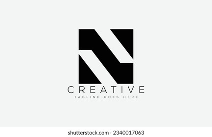 Ilustración vectorial de la plantilla de diseño del logotipo de la letra N.