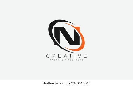 Letter N logo design template vector illustration.