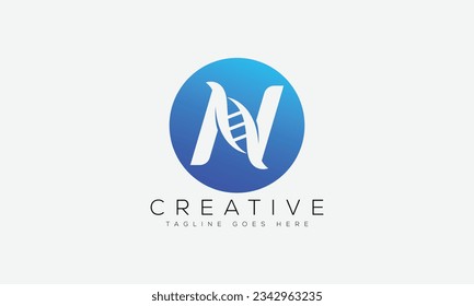 Letter N logo design template vector illustration.