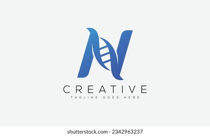 Letter N logo design template vector illustration.