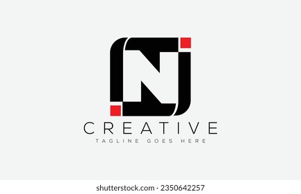 Letter N logo design template vector illustration.
