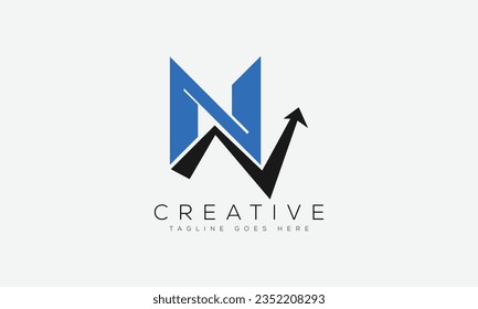 Letter N logo design template vector illustration.