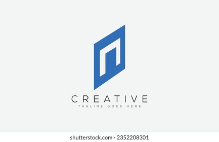 Ilustración vectorial de la plantilla de diseño del logotipo de la letra N.