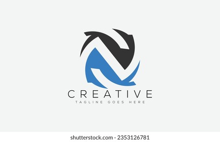 Letter N logo design template vector illustration.