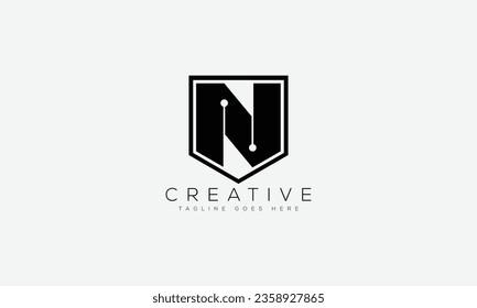 Letter N Logo Design Vorlage Vektorgrafik.