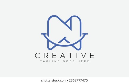 Letter N logo design template vector illustration
