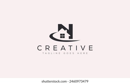 Letter N logo design template vector illustration