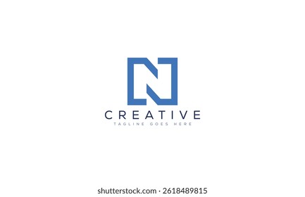 Letra N logo diseño Plantilla Ilustración vectorial