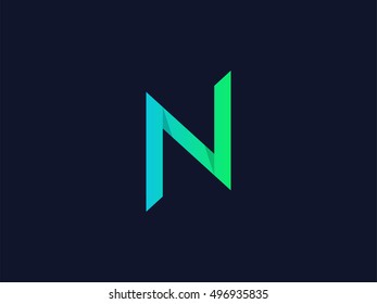 Letter N logo design template element. Abstract monogram business sign. Universal vector icon