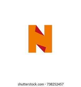 Letter N logo. Design template elements, icons, paper.