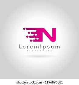 Letter N Logo Design Vector Template