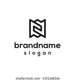 letter N logo design vector