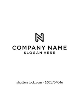 letter n logo design vector illustration template