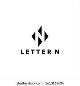 letter n logo design vector image illustration with sophisticated monogram concept abstract idea