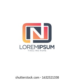 Letter N Logo Design Vector Template