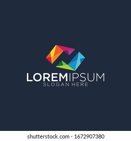 letter N logo design vector illustration