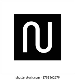 Letter N Logo. N Letter Design Vector with BLACK AND WHITE CONCEPT ILLUSTRATION