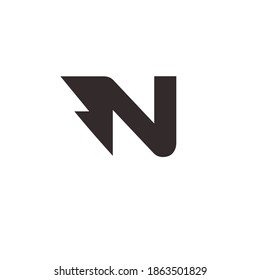 letter N logo design vector
