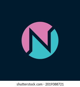 Letter N logo design vector illustration