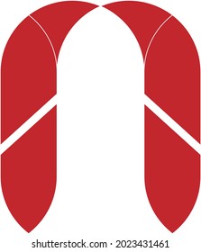 Material vectorial de diseño de logotipo Carta n