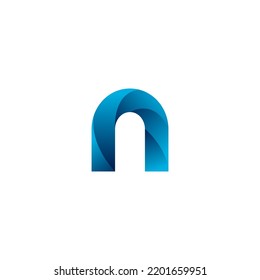 letter N logo design vector. Colorful letter N logo vector template. Letter N logo for technology.