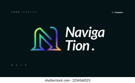 Letter N Logo Design Vector Template with Gradient Color