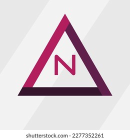 Logo de la letra N. N Vector de diseño de letras