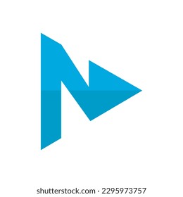 Letter N logo design vector template sign icon.