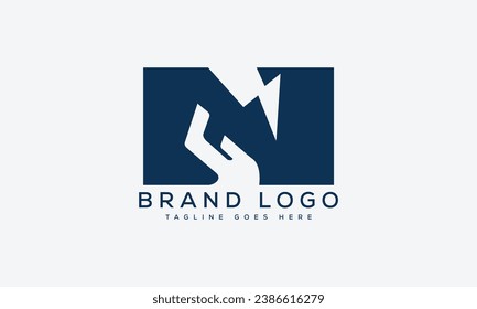 diseño de la plantilla vectorial de diseño del logotipo de letra N para la marca.