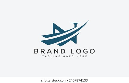 letter N logo design vector template design for brand.
