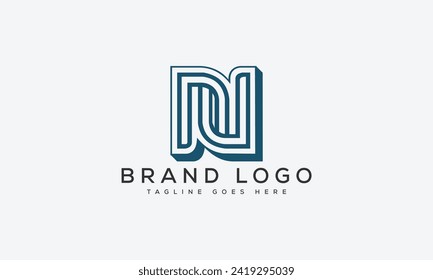 letter N logo design vector template design for brand.