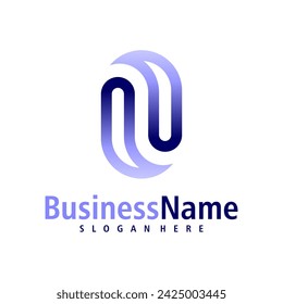Letter N logo design vector. Creative Initial N logo concepts template
