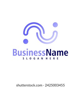 Letter N logo design vector. Creative Initial N logo concepts template