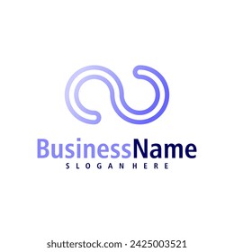 Buchstabe N Logo Design Vektor. Creative Initial N Logo Konzepte Vorlage