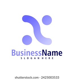 Letter N logo design vector. Creative Initial N logo concepts template