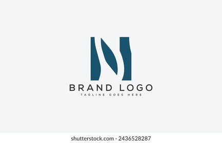 Diseño de plantilla de vector de diseño de logotipo de letra N para la marca.