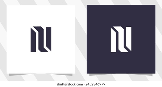 letter n logo design vector