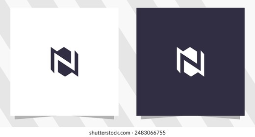 letter n logo design vector